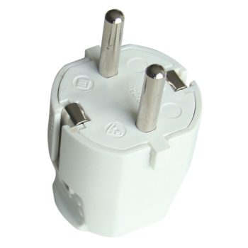 Szerelhető dugvilla, hátsó kivezetéses, fehér