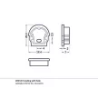 Topmet LED profil UNI12 "D" végzáró fehér