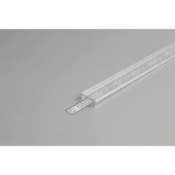   Topmet LED profil fedél  "F" klikk víztiszta 2 méteres