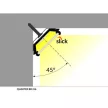 Topmet LED profil QUARTER10 eloxált ALU 2 méteres