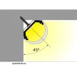 Topmet LED profil QUARTER10 eloxált ALU 2 méteres