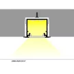 Topmet LED profil LINEA-IN20 süllyesztett fehér 2 méteres EE7F/U7