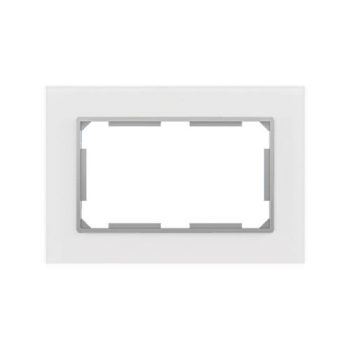 ELDIRA Üveg keret dupla konnektorhoz fehér