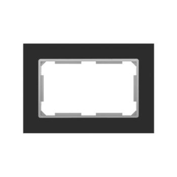 ELDIRA Üveg keret dupla konnektorhoz fekete