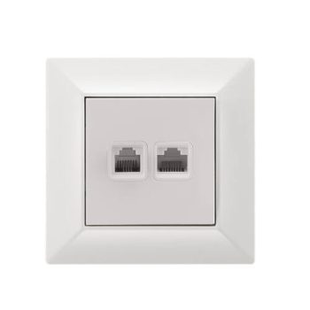 ELDGROUND RJ11 TEL+RJ45 Cat.5 UTP aljzat