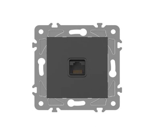 ELDGROUND 1 x RJ45 Cat. 5e UTP aljzat fekete