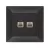 ELDGROUND RJ11 TEL + RJ45 Cat. 5e UTP aljzat fekete