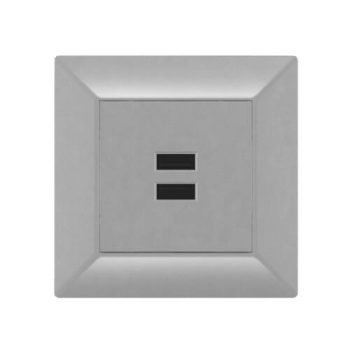 ELDGROUND 2xUSB töltő ajzat ezüst