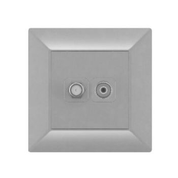 ELDGROUND SAT + TV aljzat (13dB) ezüst