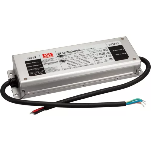 Mean Well Kültéri Tápegység ELG-300-24A 300 Watt 24V DC 12,5A IP67