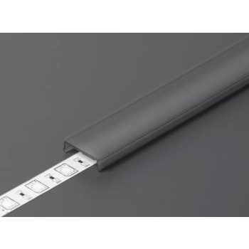   Topmet LED profil fedél  "C3" klikk fekete 2 méteres