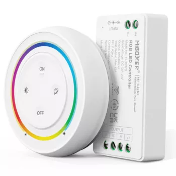   MiBoxer RGB Smart LED Vezérlő DC12-24V 12A Fehér Touch Mágneses Fali Távirányítóval és Fali Tartóval