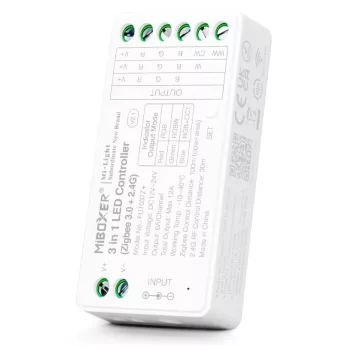  MiBoxer 3 Az 1-Ben RGB/RGBW/RGB+CCT Zigbee Vezérlő DC12-24V 12A