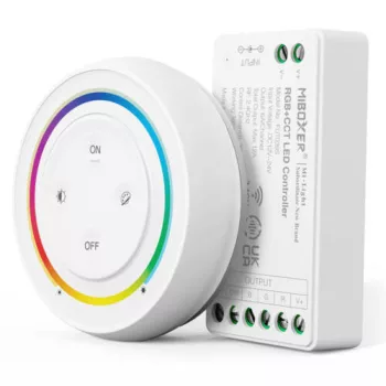   MiBoxer RGB+CCT Smart LED Vezérlő DC12-24V 12A Fehér Touch Mágneses Fali Távirányítóval és Fali Tartóval