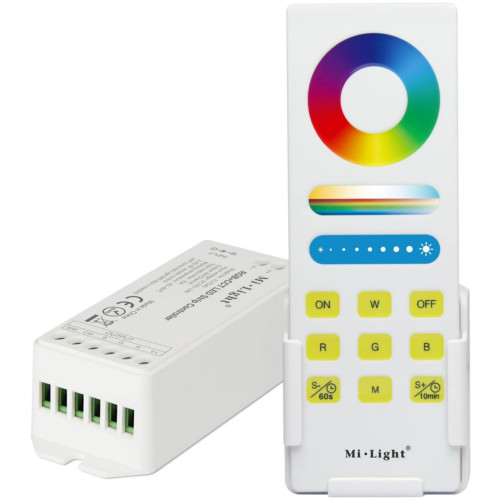 MiBoxer RGB+CCT Smart LED Vezérlő DC12-24V 15A Fehér Touch Távirányítóval és Fali Tartóval