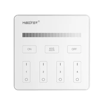   MiBoxer Dimmer Single Color LED 4 Zónás Smart Panel Távirányító