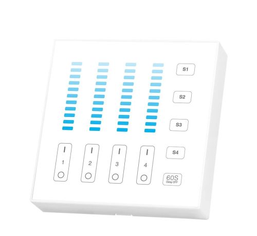 MiBoxer fényerőszabályzó 4 zónás smart panel távirányító fehér