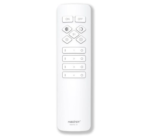 MiBoxer Dimmer+CCT LED 4 Zónás Távirányító 2,4 GHz Fehér