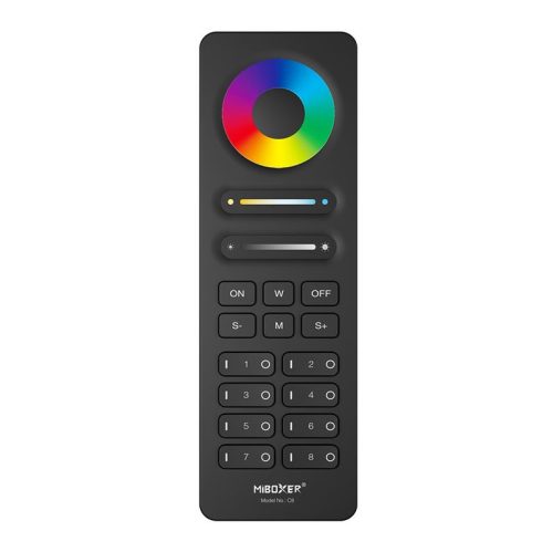 MiBoxer 8 Zónás RGB+CCT távirányító - fekete