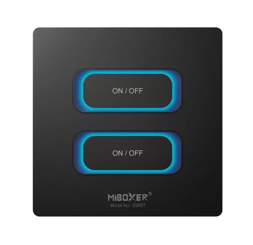 MiBoxer ESR2T - 2 Gang Smart Switch 2,4 GHz - fekete