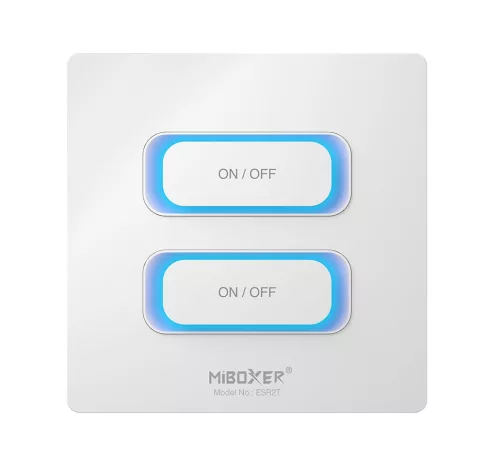 MiBoxer ESR2TB - 2 Gang Smart Switch 2,4 GHz - fehér