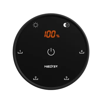   MiBoxer K5 - Dimmer+CCT 4 zónás érintőgombos távirányító 2,4 GHz - fekete