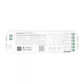   MiBoxer 5in1 CCT/Dimmer/RGB/RGBW/RGB+CCT vezérlő 12-48V 15A Matter WiFi