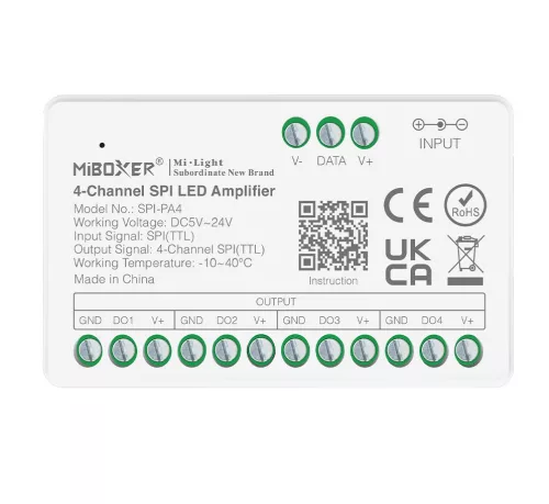 MiBoxer SPI-PA4 - SPI 4 csatornás LED jelerősítő DC5-24V
