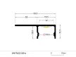 Topmet LED profil UNI-TILE12 PLUS 180° csempe LED profil 2000mm